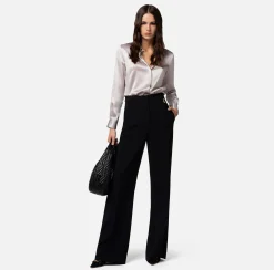 Elisabetta Franchi Camicia Dritta In Raso Di Seta^ Camicie E Bluse