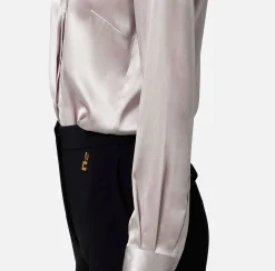 Elisabetta Franchi Camicia Dritta In Raso Di Seta^ Camicie E Bluse