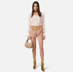 Elisabetta Franchi Camicia In Georgette Di Seta^ Camicie E Bluse