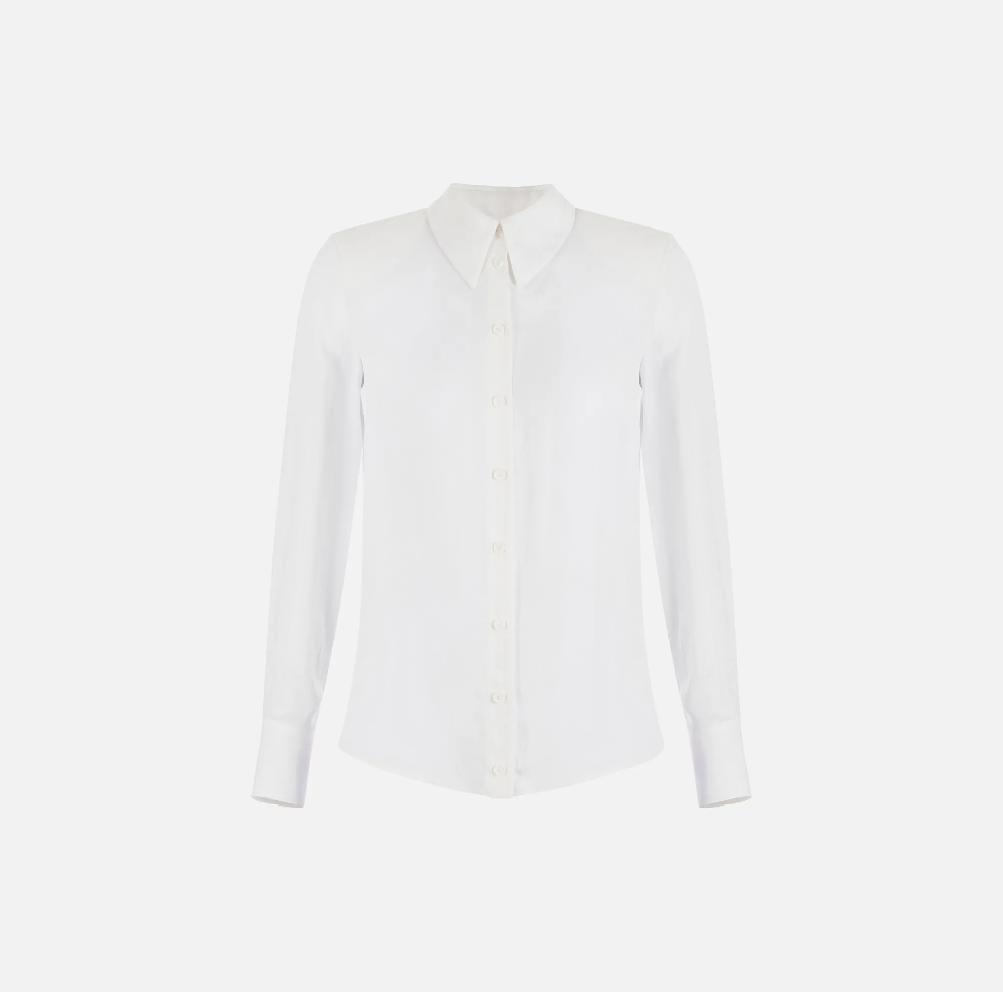 Elisabetta Franchi Camicia In Georgette Di Viscosa Con Stampa Logo^ Camicie E Bluse