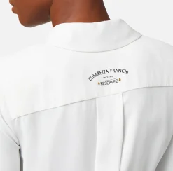 Elisabetta Franchi Camicia In Georgette Di Viscosa Con Stampa Logo^ Camicie E Bluse