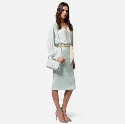 Elisabetta Franchi Camicia In Georgette Di Viscosa Con Accessorio Sul Collo^ Camicie E Bluse