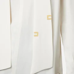 Elisabetta Franchi Camicia In Georgette Di Viscosa Con Foulard Lettering^ Camicie E Bluse