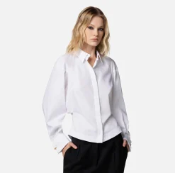 Elisabetta Franchi Camicia In Popeline Di Cotone Con Arricciatura^ Camicie E Bluse