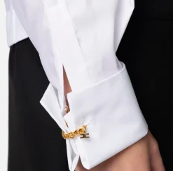Elisabetta Franchi Camicia In Popeline Di Cotone Con Arricciatura^ Camicie E Bluse