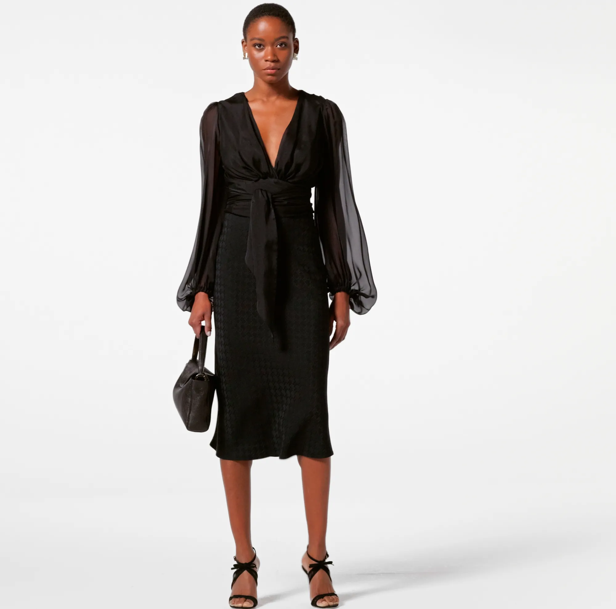 Elisabetta Franchi Camicia In Voile Di Seta Con Fusciacca^ Camicie E Bluse