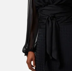 Elisabetta Franchi Camicia In Voile Di Seta Con Fusciacca^ Camicie E Bluse