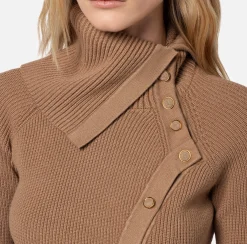 Elisabetta Franchi Cardigan In Viscosa Con Abbottonatura Asimmetrica^ Maglieria E Felpe