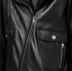 Elisabetta Franchi Chiodo In Pelle^ Giacche & Trench