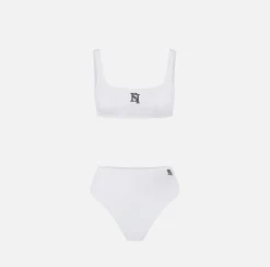 Elisabetta Franchi Costume A Due Pezzi Con Logo Ricamato^ Beachwear