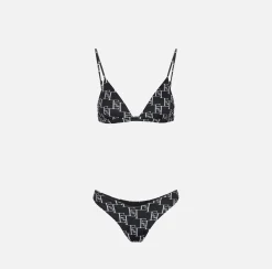 Elisabetta Franchi Costume A Due Pezzi In Lycra Stampa Logo^ Beachwear