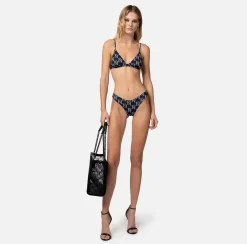 Elisabetta Franchi Costume A Due Pezzi In Lycra Stampa Logo^ Beachwear