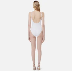 Elisabetta Franchi Costume Intero Con Logo^ Beachwear