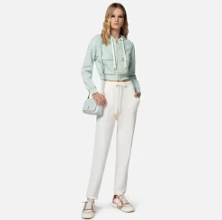 Elisabetta Franchi Felpa In Cotone Jacquard Con Cappuccio E Zip^ Maglieria E Felpe