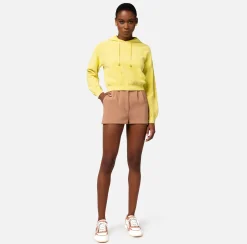 Elisabetta Franchi Felpa In Cotone Stone Wash Con Cappuccio^ Maglieria E Felpe