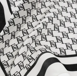 Elisabetta Franchi Foulard Medio In Twill Di Seta Stampa Logo^ Mostra Tutti