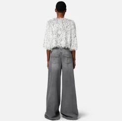 Elisabetta Franchi Giacca Cropped In Organza Sfrangiata^ Giacche & Trench