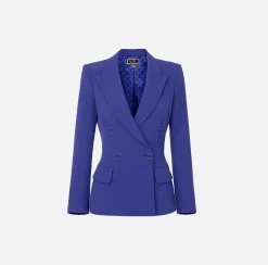 Elisabetta Franchi Giacca Doppiopetto In Crepe Con Taglio In Vita^ Giacche & Trench