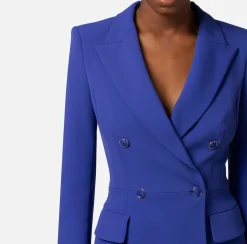 Elisabetta Franchi Giacca Doppiopetto In Crepe Con Taglio In Vita^ Giacche & Trench