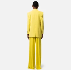 Elisabetta Franchi Giacca Doppiopetto In Crepe Con Revers A Lancia^ Giacche & Trench