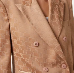 Elisabetta Franchi Giacca Doppiopetto In Raso Jaquard^ Giacche & Trench