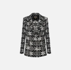 Elisabetta Franchi Giacca Doppiopetto In Tweed Jacquard^ Giacche & Trench