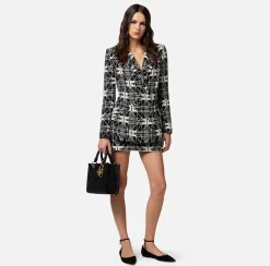 Elisabetta Franchi Giacca Doppiopetto In Tweed Jacquard^ Giacche & Trench