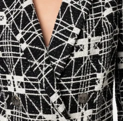 Elisabetta Franchi Giacca Doppiopetto In Tweed Jacquard^ Giacche & Trench