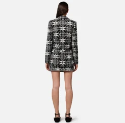 Elisabetta Franchi Giacca Doppiopetto In Tweed Jacquard^ Giacche & Trench