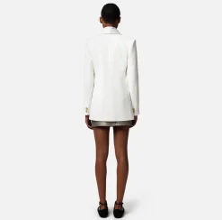 Elisabetta Franchi Giacca Doppiopetto In Viscosa Con Rever Sciallato^ Giacche & Trench