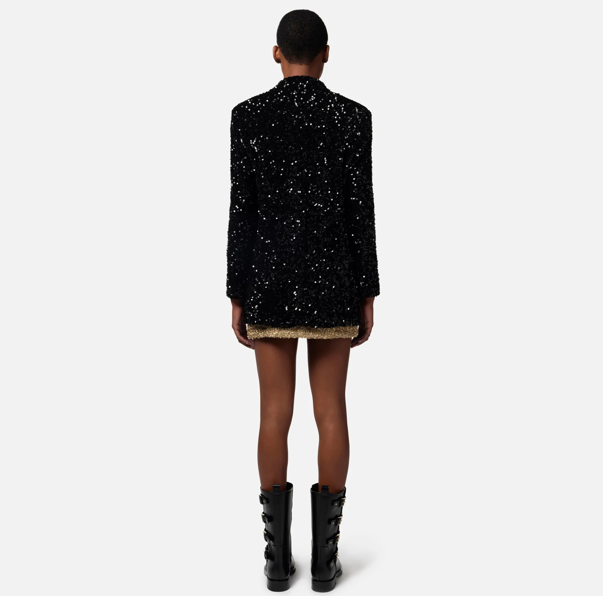 Elisabetta Franchi Giacca In Ciniglia Con Paillettes^ Giacche & Trench