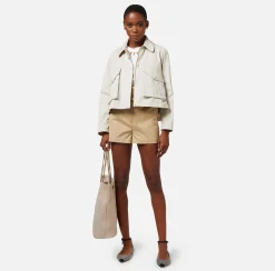 Elisabetta Franchi Giacca In Cotone Cerato Con Tasche^ Giacche & Trench