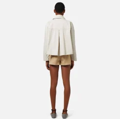 Elisabetta Franchi Giacca In Cotone Cerato Con Tasche^ Giacche & Trench