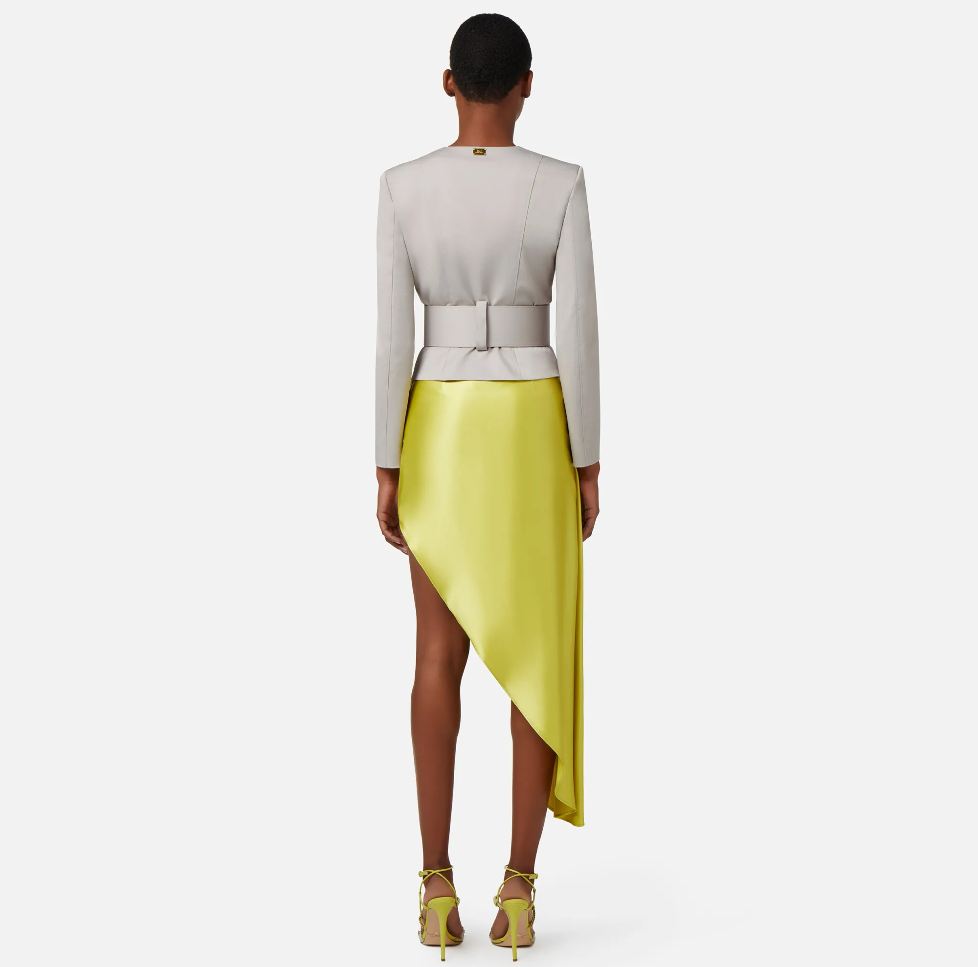 Elisabetta Franchi Giacca In Cotone Stretch Con Cintura^ Giacche & Trench
