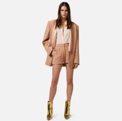 Elisabetta Franchi Giacca In Crepe Con Revers Sciallato In Satin^ Giacche & Trench