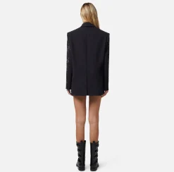 Elisabetta Franchi Giacca In Crepe Con Ricamo Di Strass^ Giacche & Trench