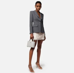 Elisabetta Franchi Giacca In Crepe Leggero Con Cut Out^ Giacche & Trench