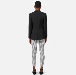 Elisabetta Franchi Giacca In Crepe Leggero Con Rever Sciallato^ Giacche & Trench