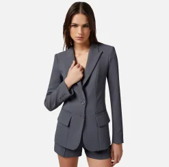 Elisabetta Franchi Giacca In Crepe Stretch Con Revers A Lancia^ Giacche & Trench