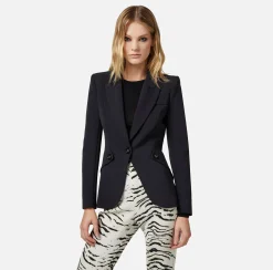Elisabetta Franchi Giacca In Doppio Crepe Con Patte^ Giacche & Trench