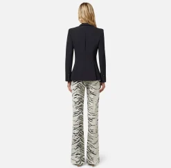 Elisabetta Franchi Giacca In Doppio Crepe Con Patte^ Giacche & Trench