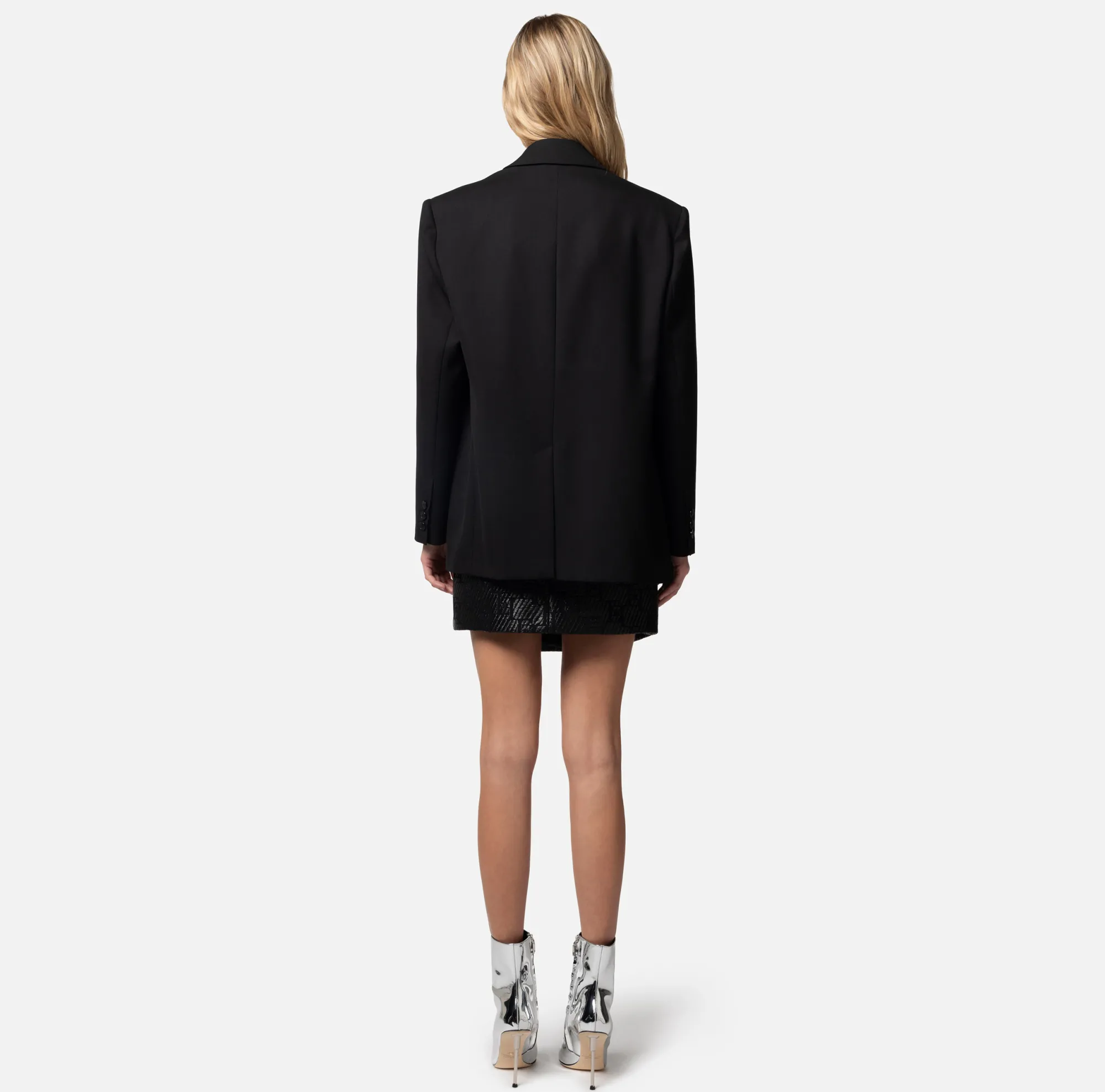 Elisabetta Franchi Giacca In Fresco Lana Con Patte^ Giacche & Trench