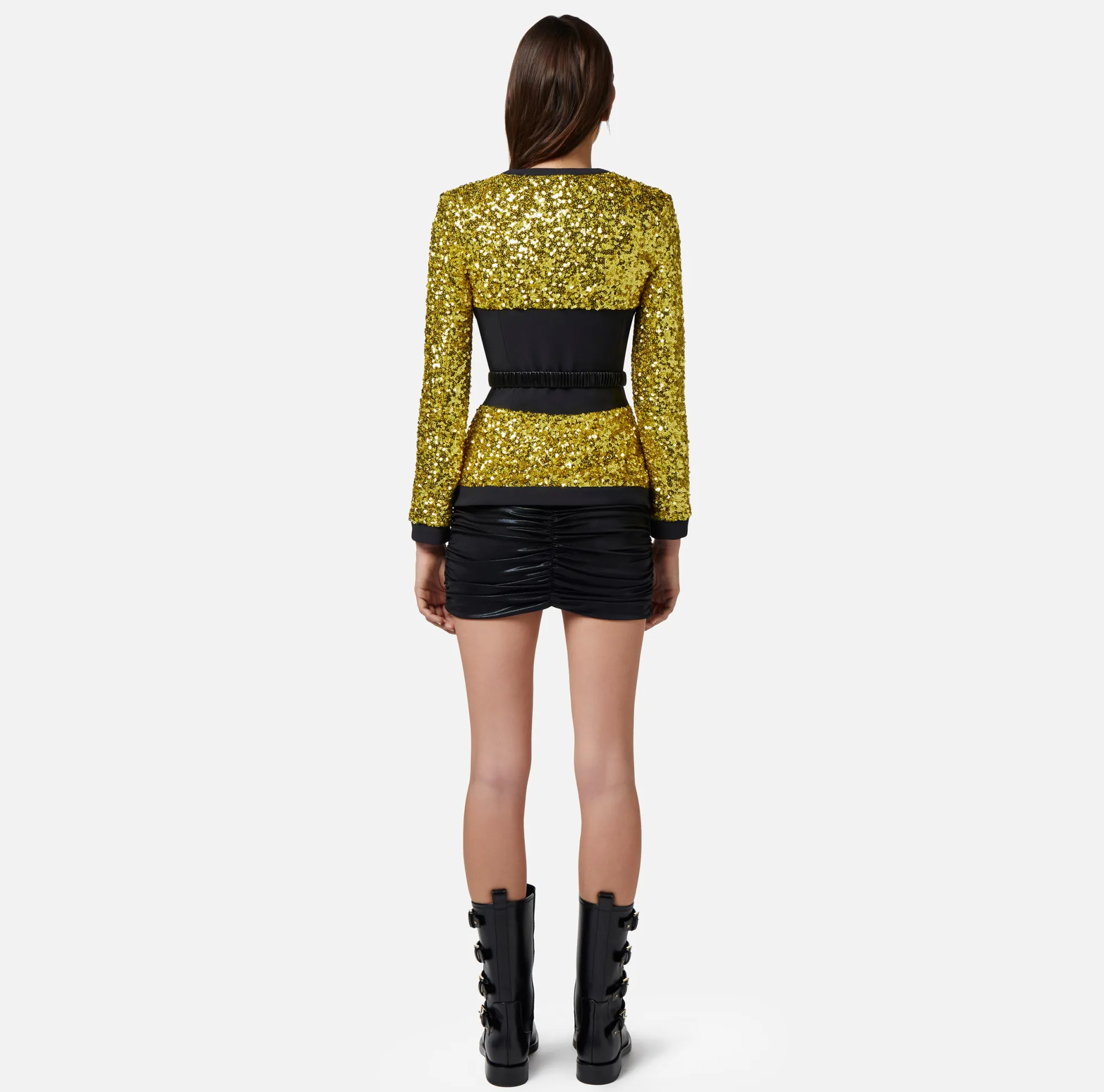 Elisabetta Franchi Giacca In Paillettes Con Corpino^ Giacche & Trench