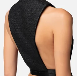 Elisabetta Franchi Gilet In Tweed Laminato^ Giacche & Trench