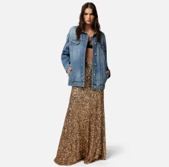 Elisabetta Franchi Gonna Lunga In Tulle Con Pailettes^ Gonne
