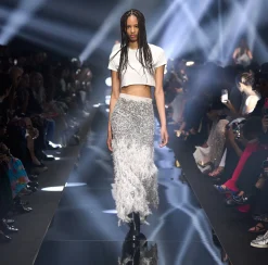 Elisabetta Franchi Gonna Lunga In Tulle Con Ricamo^ Gonne