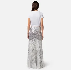 Elisabetta Franchi Gonna Lunga In Tulle Con Ricamo^ Gonne