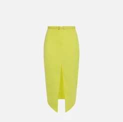 Elisabetta Franchi Gonna Midi In Crepe Fluido Con Spacco Centrale^ Gonne