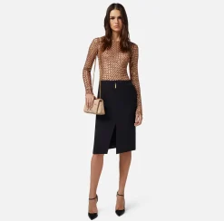 Elisabetta Franchi Gonna Midi In Crepe Leggero^ Gonne