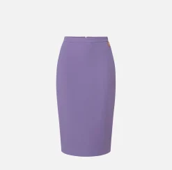 Elisabetta Franchi Gonna Midi In Crepe Stretch Con Charms^ Gonne